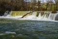 Tinker Creek Dam at Flood Stage Royalty Free Stock Photo